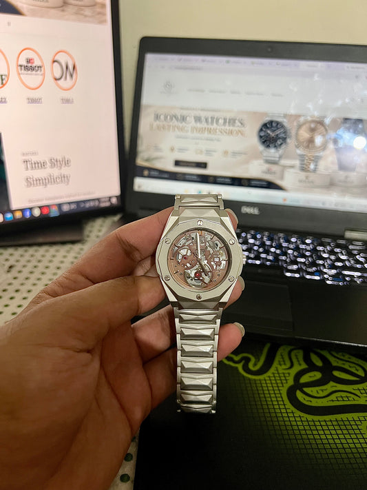 Hublot Skeleton Automatic Premium First Copy Watch – Stainless Steel Luxury Men’s Watch