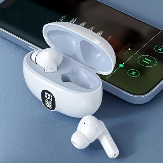 Wireless Bluetooth Earbuds with LED Display & Deep Bass Sound