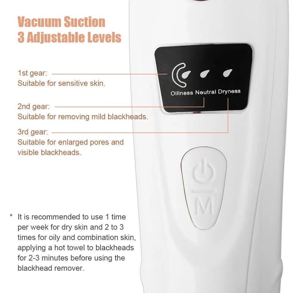 5-in-1 Electric Blackhead Remover Vacuum – Deep Pore Cleanser with 5 Replaceable Suction Heads for Blackheads, Whiteheads & Facial Skin Care