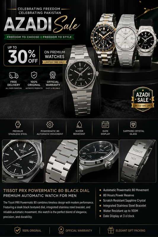 Tissot PRX Powermatic 80 Black Dial – Premium Automatic Stainless Steel Watch for Men