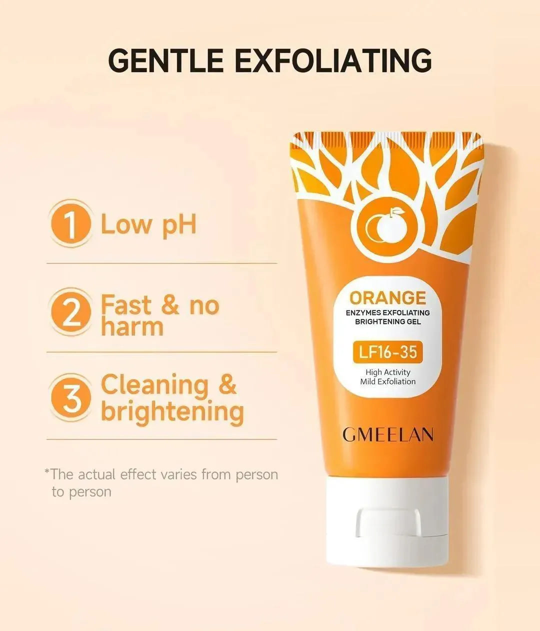 Orange Enzyme Exfoliating Brightening Gel – Gentle Skin Exfoliator