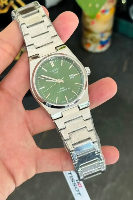 Tissot PRX Green Dial Premium Watch – Stainless Steel | Luxury Men’s Timepiece