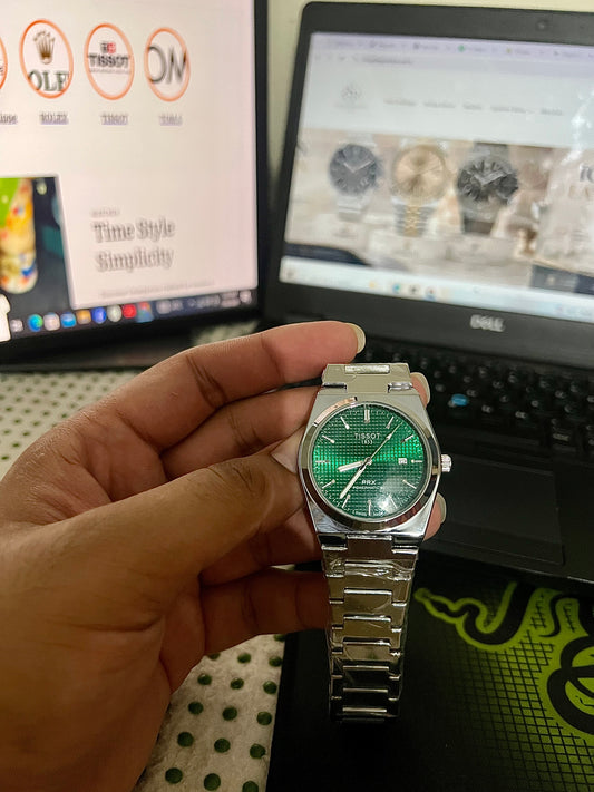 Tissot PRX Green Dial Premium First Copy Watch For Men | Stainless Steel Luxury Timepiece