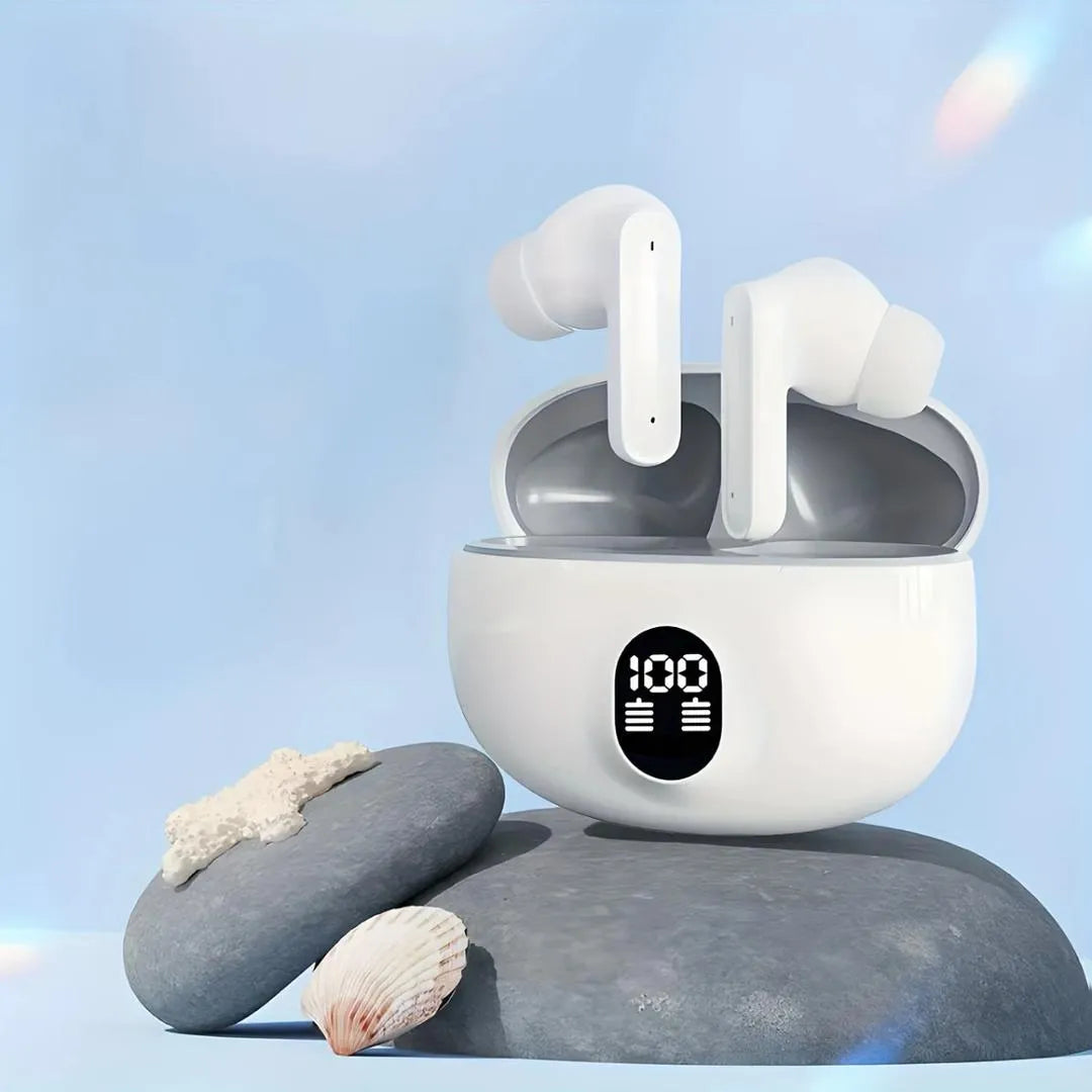 Wireless Bluetooth Earbuds with LED Display & Deep Bass Sound
