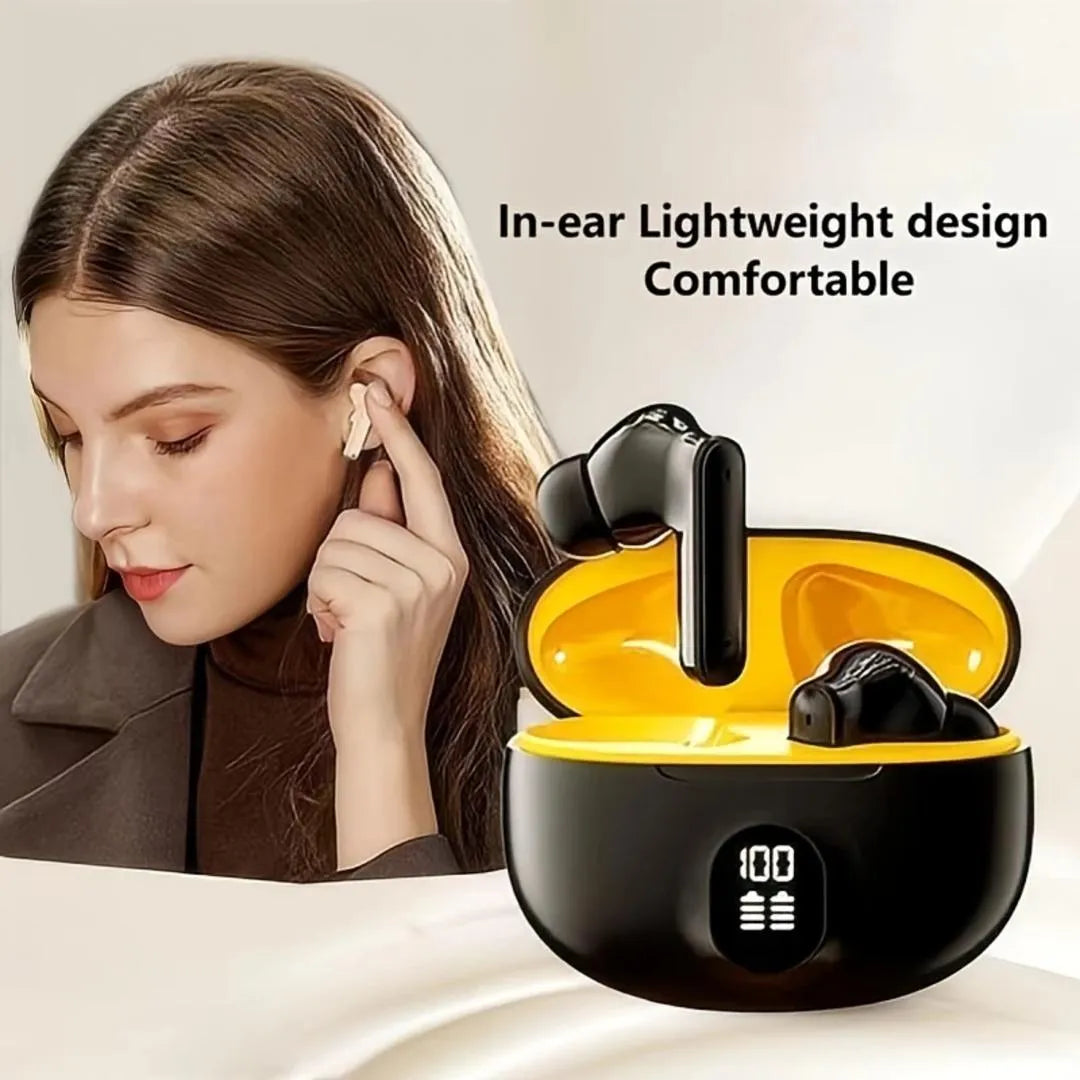Wireless Bluetooth Earbuds with LED Display & Deep Bass Sound