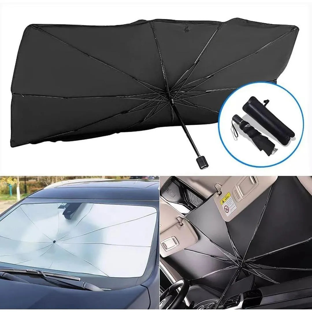 Portable Foldable Car Windshield Sun Shade Umbrella – UV Protection, Heat Blocker & Easy Storage Sunshade for All Cars
